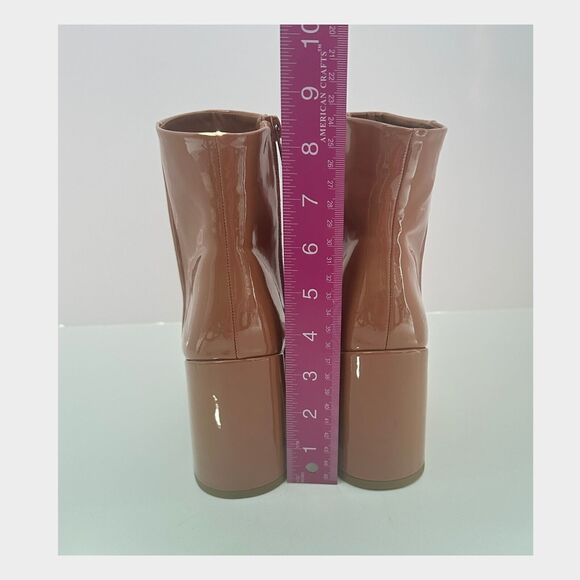 Madden Girl Patent Leather The While Ankle Boots  Sz 8 70s Hippie Coquette Boho - Picture 4 of 13